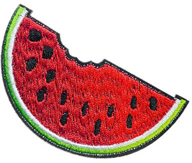 Miniblings Wassermelone Bügelbild Aufnäher Aufbügler Früchte Obst Melone Sommer Patch Bügelbild I Kinder Bügelflicken Patches zum Aufbügeln