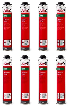 Alfa Perimeterkleber (1k) 750ml Profi-Qualität einkomponentiger Klebeschaum Baustoffklasse B2 hervorragende Wärmedämmung geringe Ausdehnung