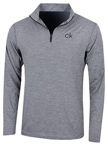 Calvin Klein Mens Newport HZ Sweater - Silver - L