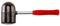 Top Tools - Mazzuola in gomma di colore nero con manico metallico, peso 1250 g, diametro 90 mm