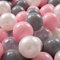 KiddyMoon 50 ∅ 7Cm Bolas Colores De Plástico para Piscina para Niños, Perla/Gris/Transparente/Rosa Claro