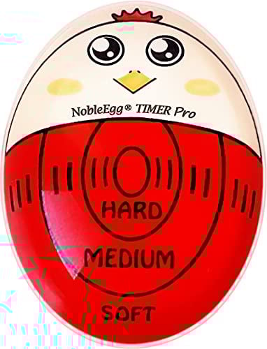 NobleEgg Egg Timer Pro for Boiling Eggs | Soft Hard Boiled Egg Timer That Changes Color When Done | No BPA, Certified