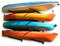 Outdoor 4 Kayak Storage Rack Wall Mount, Holds 400 Lbs, All Weather HeavyDuty Metal Organizer, Adjustable Levels
