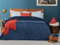 Madame Coco Emile Wellsoft Single doppelseitige Emboss Decke Indigo
