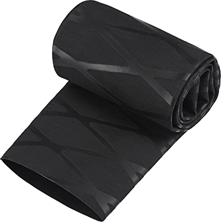 sourcing map 0.5m Lange Schrumpfschlauch 45mm Durchmesser 73.0mm Flachbreite, Schrumpfverhältnis 2:1 Rutschfeste Schrumpfschläuche mit Maschenmuster Schrumpfschlauch für Griffe Kabel, Schwarz