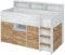 BIM Furniture Etagenbett NEO P Kindermöbel, Möbelset für Kinderzimmer, EIN Bett mit Schreibtisch, Regalen, Schubladen: Rechte Seite (Craft weiß/Craft Gold), 80 x 200 cm