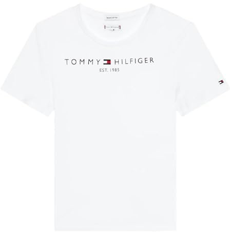 Tommy Hilfiger T-Shirt, Weiß, für Mädchen, Essential, weiß, 14 Jahre