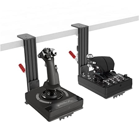Hikig 2 unidades de soporte de escritorio para controlador de vuelo SIM compatible con Thrustmaster Hotas Warthog, T16000M, Logitech X52, X52 Pro, X56 y casi todos los demás controladores de vuelo