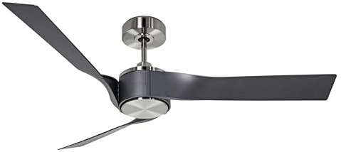 CasaFan Energiespar Deckenventilator mit Fernbedienung Eco Revolution Chrom gebürstet/Metallgrau