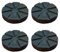 4 Pezzi Tamponi A Cuffia in Gomma Rotondo, Tampone Ponte Sollevatore, Diametro 123mm Spessore 30mm, Compatibile con Ravaglioli Werther Omcn, Made in Italy
