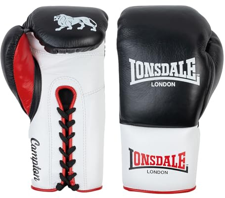 Lonsdale Unisex Adult Campton Equipment, Black/White/Red, 10 oz L