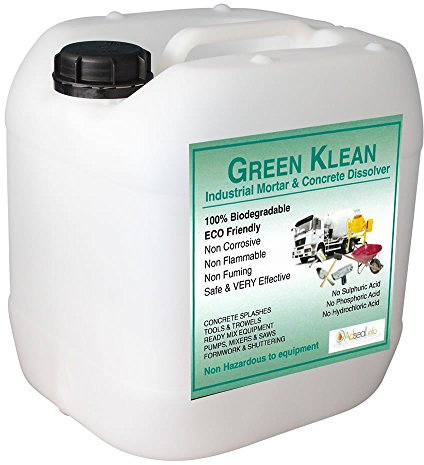 AdSeal Green Klean Concrete & Mortar Dissolver Eco Friendly Safe Brick/Patio Acid Alternative (15 Litres) -Can Be Used To Remove Cement Or Concrete Splashes From Any Surface.