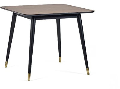 Julian Bowen Table à manger carrée Findlay, noyer et noir
