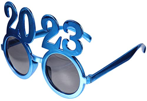 Sosoport 1 Paar 2023 Digitale Brille Sonnenbrille 2023 Fotoautomat 3D-Brille Silvester Gadgets Neujahrsbrille 2023 Dekorative Gläser Für Partys Party-fotobrille Gürtel STK Glas Kind