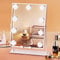 OSDUE Hollywood Vanity Mirror with Lights, Lighted Vanity Mirror with Bluetooth and Wireless Charging Makeup Mirror, Touchscreen Control with 9 Dimmable LED Bulbs,10x Magnification, 3 Color Modes