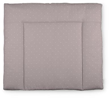 Ehrenkind® Wickelauflage 85x75 cm | Waschbar + 100% Bio-Baumwolle Bezug | Wickelunterlage | Wickeltischauflage | Standard 100 by OEKO-TEX 75x85cm Taupe weiße Sterne