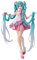 Jiumaocleu Miku Statue Modell – 20 cm Niedliche Mädchen Figur Puppe Lange Haare Version Anime Spielzeug Handgemachtes Sammlerstück Desktop Dekoration Xmas Geburtstag Geschenke