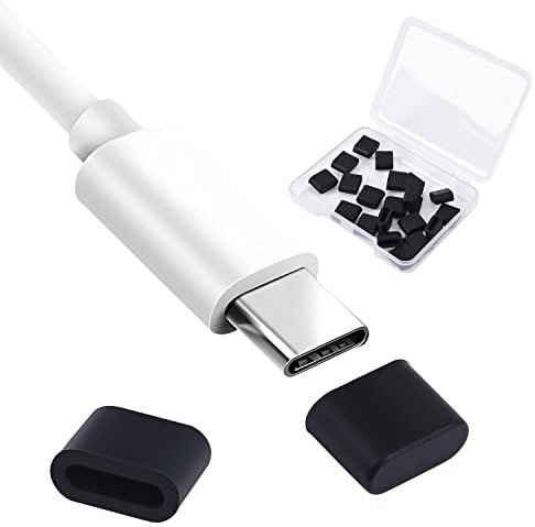 20 Pcs USB C Dust Caps, Silicone Type C Anti Dust Charging Port Cover Protector Cap for Samsung Galaxy S25 S24 S23, Note 20, Pixel, MacBook, Any Type C Charging Port