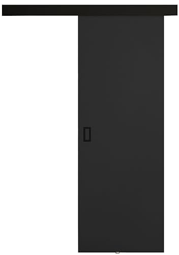 KIER FURNITURE Schiebetür Komplettset WERDI 70 - Innentüren Komplettset - Wohnzimmer Schiebetür - Modern Schiebetüren - Sliding Door - Tür Esche Dunkel 76x205x1,6 cm