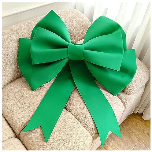 Egurs Schleife Große Rote Schleifen Handgemachte DIY Schleife Riesenschleife für Auto Valentinstag Weihnachten Geschenk Hochzeit Deko und Geburtstag Party Dekoration Grün 75cm