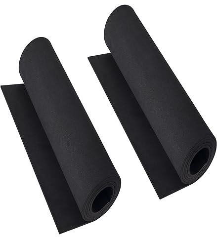 2-Pack Espuma EVA Negra, MEARCOOH Goma EVA 2mm de espesor EVA Foam Cosplay, 34 x 124.5cm alta densidad 86kg/m3 Rollo Goma EVA para Costume Proyecto DIY (2PCS 2mm Negro)