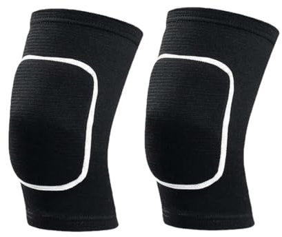 EIHI Ginocchiere, Ginocchiere morbide, Ginocchiere elastiche unisex, Ginocchiere elastiche antiscivolo per danza, calcio, pallavolo, basket, yoga, confezione da 2