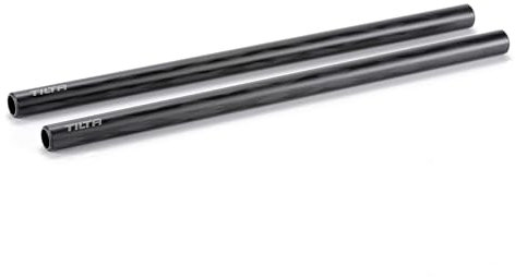 Tilta Kohlefaser-Stangen, 15 mm, für Schienenstützsystem, erhöhte Stärke, begrenzte Reflexion, leicht, DSLR-Schulter-Rig, Kamerastabilisatorkäfig, matte Box (30 cm), 2 Stück