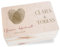 Holzkiste Erinnerungsbox - Schatzkiste Unsere Hochzeit Fingerabdruck mit Namen und Datum | Geschenkbox Brautpaar Geldgeschenk Verpackung Heirat - 30 x 20 x 14 - Holz - box fuer geldgeschenke