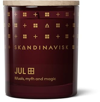 Skandinavisk JUL 'Weihnachten' Duftkerze, Sonderedition, Duftnoten: Gebackener Lebkuchen, winterliche Nelken und gewürzte Orangen, 65 g