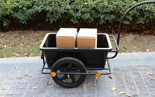 highfeld® Fahrradanhänger mit Box Zugwagen Fahrradwagen in versch. Ausführungen (Gesammtgewicht 80kg)