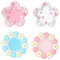 4 Stück Kirschblüten Untersetzer,Gänseblümchen Tassenuntersetzer,PVC Silikon Sakura Untersetzer,rutschfeste Untersetzer Set in Blumenform für Couchtisch, Restaurants,Hotels,Büros,Zuhause,Cafés