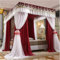 oeLucrv Bettvorhang Betthimmel Weiß Polyester Luxus Prinzessin DREI Seitenöffnungen Bettvorhang Baldachin Netting Moskitonetz Bettwäsche (180 * 200 * 200)