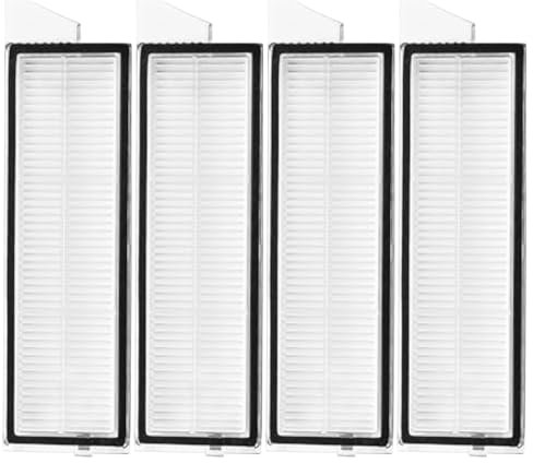 Rrochio Filtre HEPA pour roborock S8 MaxV Ultra, 4 Filtres Accessoires de Rechange pour Robot Aspirateur roborock S8 Max Ultra, Accessoires de Nettoyage Réutilisables et Lavables