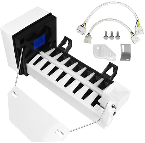 Bghdas Gruppo macchina per ghiaccio aggiornato WPW10300022 dotato di cablaggio di ricambio W10122556 W10377190 compatibile con frigorifero Whirlpool Kenmore