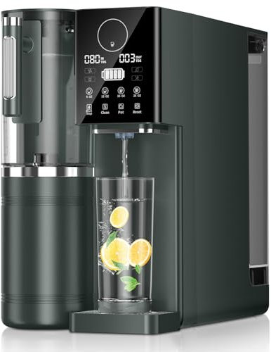 Filtro de agua de ósmosis inversa, sistema de filtración RO, purificador de agua portátil para cocina, oficina, RV, sin instalación, gris