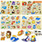 Vndnsy 4 Set Holzpuzzles Puzzle Spielzeug, 4 Verschiedene Serien von Puzzles, Montessori Spielzeug, Kleinkind Kind Feinmotorik Lernen Lernspielzeug Geschenke für Jungen und Mädchen 1 2 3 Jahre alt