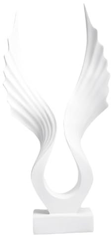 EXAOMBLE Engelsflügel Statue Kunstharz Skulptur Wohnzimmertischdeko Weiß Lebensecht Fürs Wohnzimmer Schlafzimmer