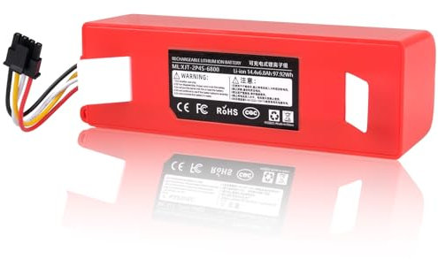6800mAh Batterie Kompatibel mit Roborock S5 S50 S51 S55 S6 S7 Max/MaxV/MaxV Ultra/Pure Xiaowa E20 E25 E35, Roborock Q5 Q7 Pro/Max+, Mijia 1. und 2. Generation