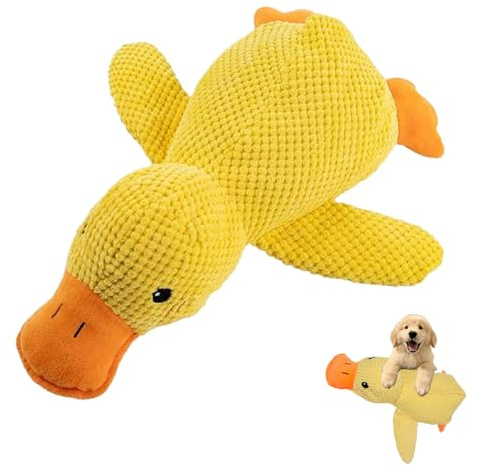 MniimaLuxe Anti Stress Ente für Hunde,Hundespielzeug,Kuscheltier Hund,Quietschspielzeug Unzerstörbar,Beruhigende Spielzeugente,Welpen Kreatives Plüsch Weiches Kissen für Kleine,Mittlere,Groß Hund