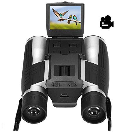 Binocolo telescopico ad Alta Potenza 12X32 5MP Binocolo Digitale 2 LCD Videocamera Digitale Binocolo con Fotocamera Adulti Videoregistratore Foto Birdwatching Portatile