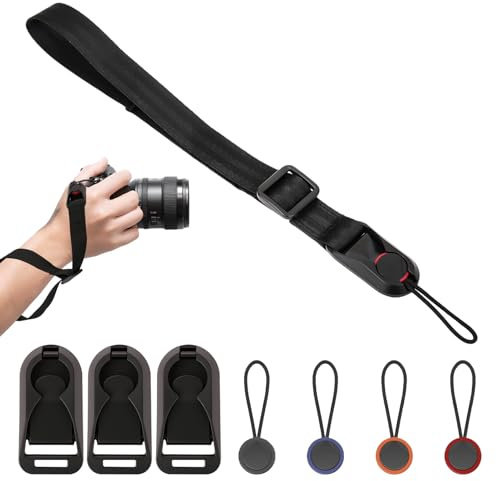 LuxStellar Kameragurt Schnellverschluss Befestigungssystem 4 Stück Set, für Kameragurt Camera Strap Quick Release Schnellverbinder Schnelltrennclips für Kameragurte Kompatibel Mit Den Meisten DSLR