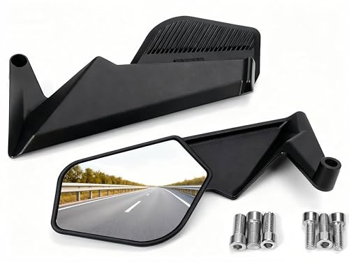 Motorcykelsidorspeglar för universal och fällbara styre, sidospeglar för scooter och Naked kompatibla med Yamaha MT07 MT09 för Kawasaki Z900 Z650 Duke 390 690 790 1290, etc.