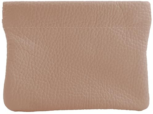 modamoda de P12 Geldbörse/Lederetui in 2 Größen S + L, Handmade in Italy (Rosabeige, S)