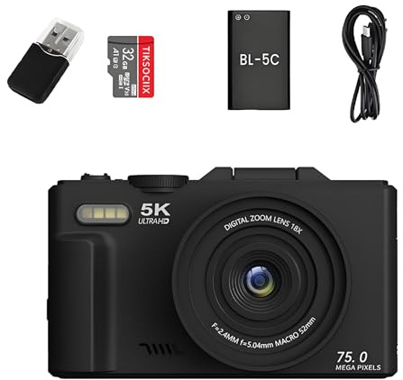 Optinexo 5K Digital Compact Camera(Noir)