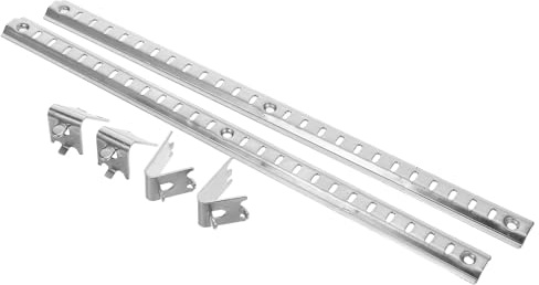 TEMPNAP Thickened Stainless Steel Refrigerator Shelf Bar Adjustable with Clips for Freezer Ladder Support and Integrated Fridge Storage