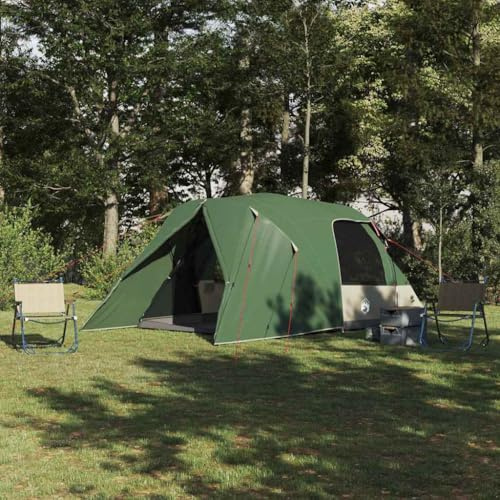 Runheo Dome Zelt aus 185T Polyester mit PU-Beschichtung für 4 Personen, 455 x 252 x 178 cm, wasserdicht, UV-beständig, mit E-Port, Belüftungsfenstern, abnehmbarem Regenüberzug, ideal für Camping