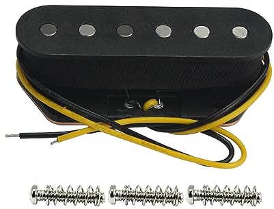 FLEOR noir simple bobinage guitare pont micros 55mm Alnico 5 aimant 6-7k pour TL TE guitare électrique pont pièces