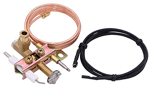 Earth Star Veilleuse de Brûleur à Gaz Universelle avec Fil de Piezo de 900 mm et Fil Thermocouple M9 x 1
