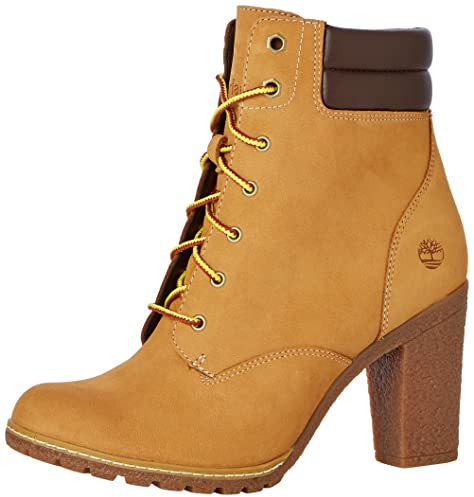 Timberland Tillston 6 Inch Double Collar Stivaletti Donna, Marrone (Wheat Nubuck),39.5 EU