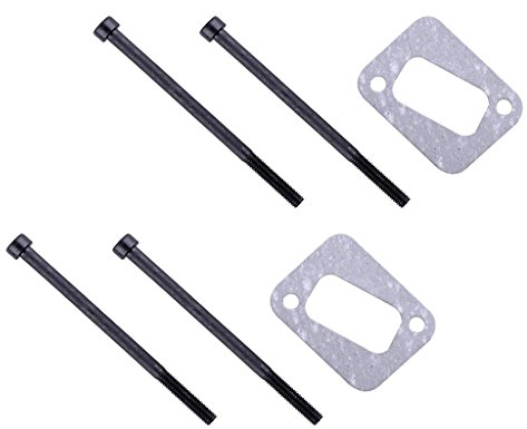 6 tlg Kettensäge Ersatzteile Schalldämpfer Schrauben mit Gasket Für HUSQVARNA 351 350 345 340 353 346XP Chainsaw